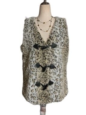 Magic ~ Women’s Large ~ Safari ~ Black & Brown ~ Fur Vest